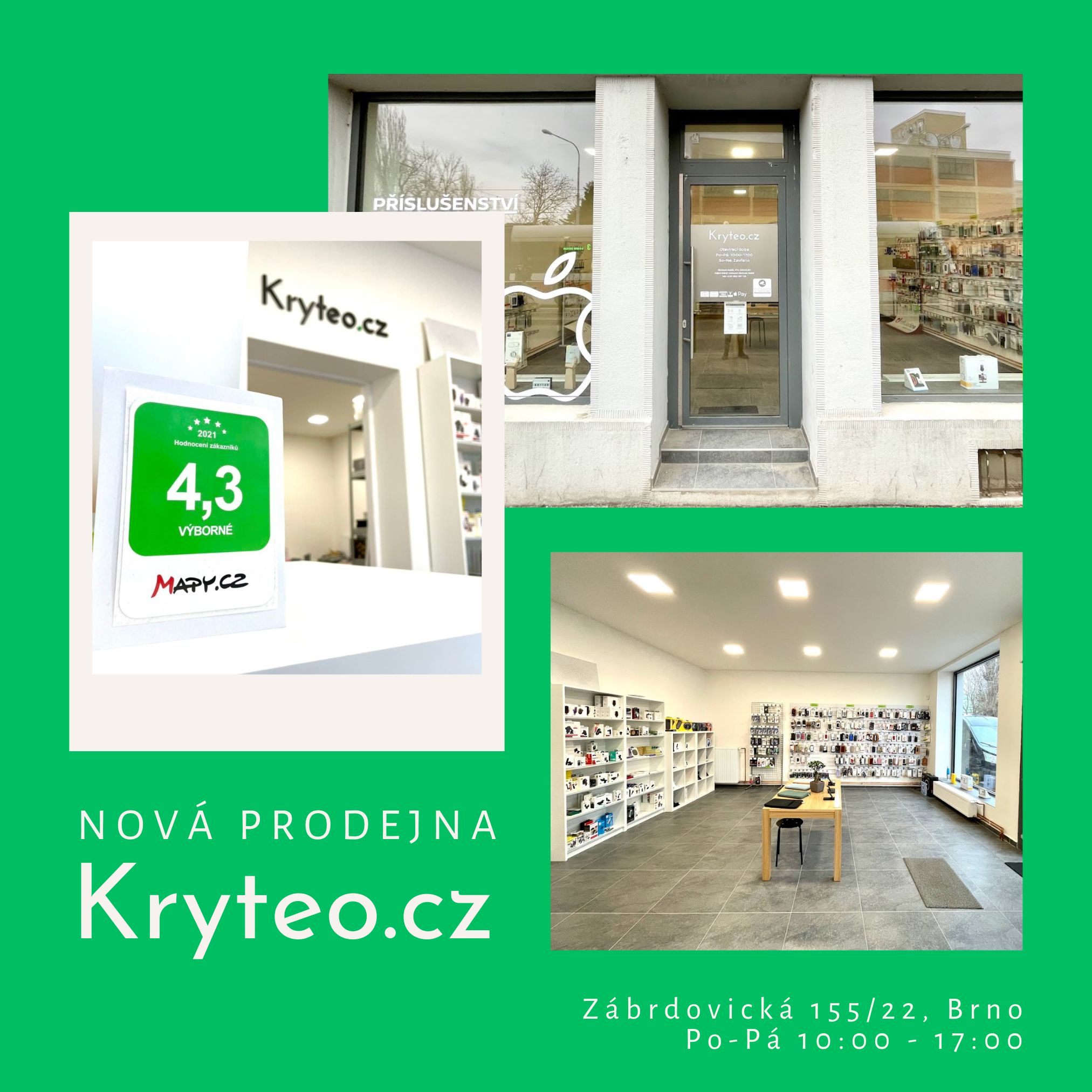 kryteo brno prodejna prislusenstvi prehled